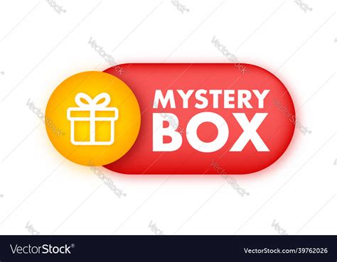 Mystery Box Banner Packaging For Concept Design Vector Image