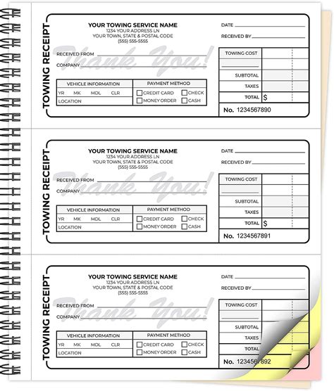 Office Paper Products Business Forms 1 250 Towing Invoices 2 Part NCR