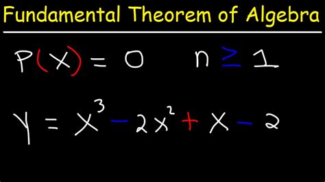 Fundamental Theorem Of Algebra Youtube