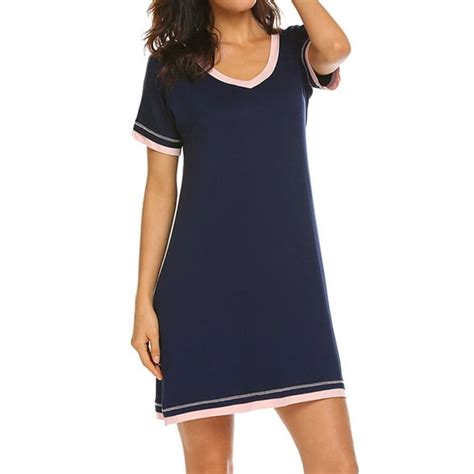 Sexy Dance Women Loose Baggy Sleepwear Cotton Nightgowns Nightdress Shirt Ladies Summer Short