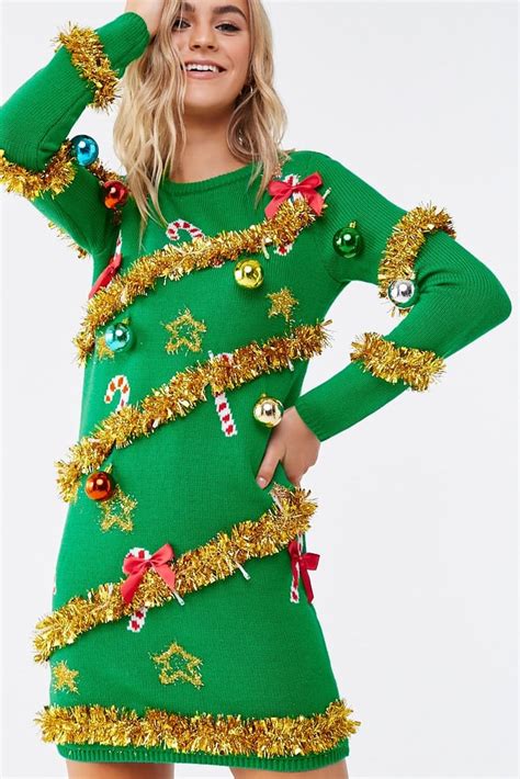 Christmas Tree Sweater Dress Forever 21 Ugly Christmas Tree Sweaters