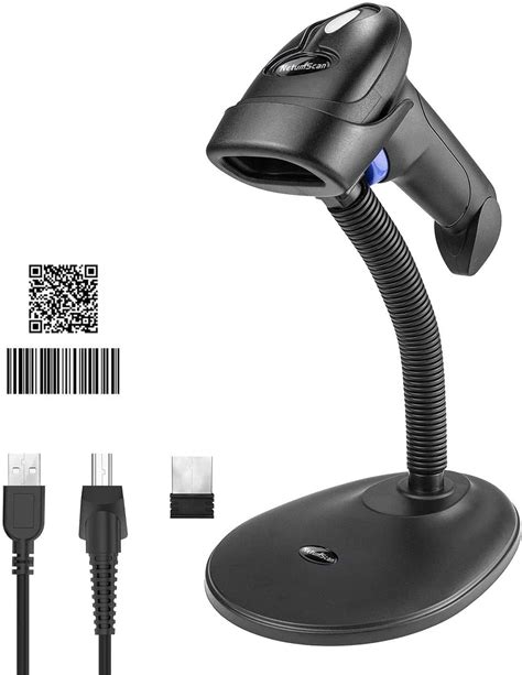 Netumscan 1dand2d Barcode Scanner With Hands Free Adjustable Stand