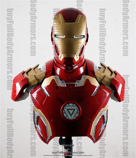 The Wearable Iron Man Mark 43 Xliii Suit Costume Bust Front Iron