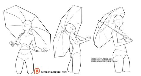 Umbrella Poses By Sellenin On Deviantart Drawing Reference Anime