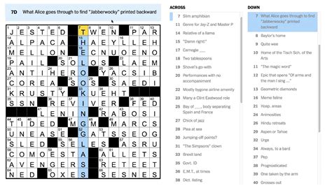 One Across Crossword Solver Wordplays