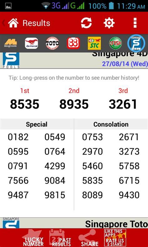 Above is the official winning number, april 21, 2021 ( wednesday ) for 4d. Live 4D Results ! (MY & SG) APK Download - Free Lifestyle ...