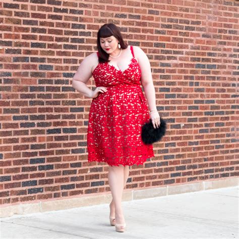 Red Hot Lace Plus Size Dress From City Chic