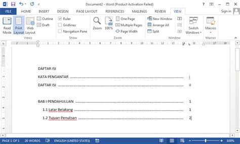 Cara Membuat Titik Pada Daftar Isi Ms Word TUTORIAL LENGKAP