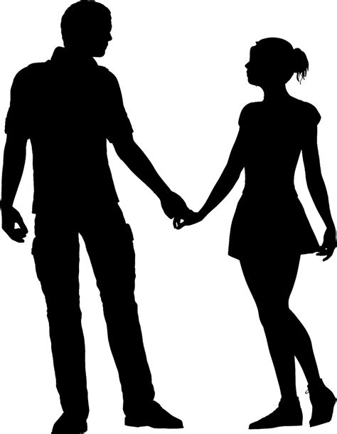 Love Couple Silhouette Clip Art Romantic Png Download 7229 8000 Riset