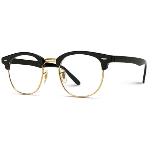 Gray Retro Half Frame Semi Rimless Gold Rimmed Glasses Quality