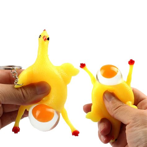 1pcs surprise squishy toy anti stress squeeze toys chickenandeggs laying hens funny gadgets