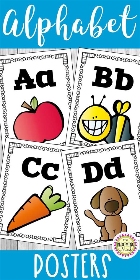 Alphabet Posters Alphabet Poster Abc Posters Kindergarten Classroom