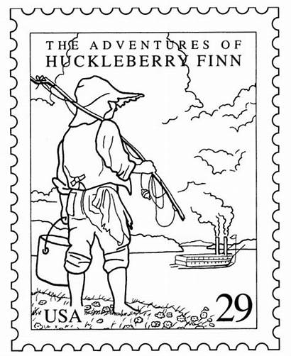 Coloring Sheets Stamp Pages Stamps Postage Finn