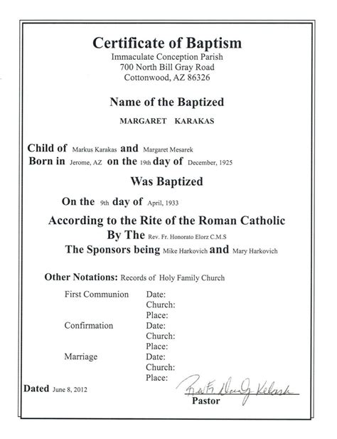 Baptism Class Certificate Template Free Printable Godparent Throughout