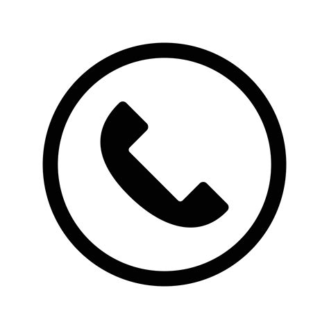 A Phone Icon In A Round Circle Vector 5043127 Vector Art At Vecteezy