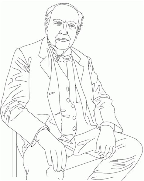 4th of july coloring pages. Thomas Edison Coloring Page - Coloring Home