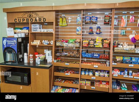 Lobby Convenience Store Coffee Microwave Snacks Snack Food Hi Res Stock