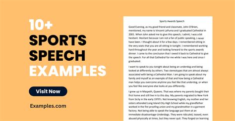 Sports Speech 10 Examples Format How To Write Pdf