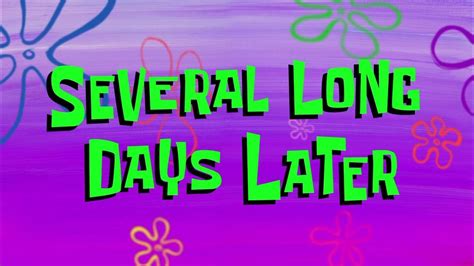 Several Long Days Later Spongebob Time Card 186 Youtube