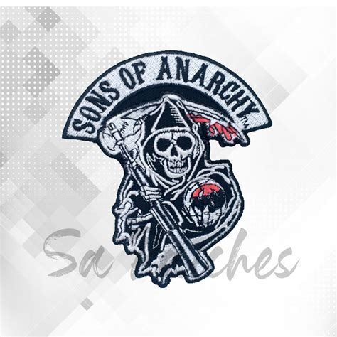 Sons Of Anarchy Iron Or Sew On Embroidered Patch Etsy