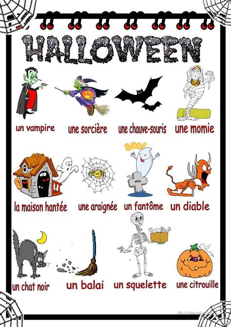 Halloween Vocabulaire | Halloween, Préscolaire halloween et Theme halloween