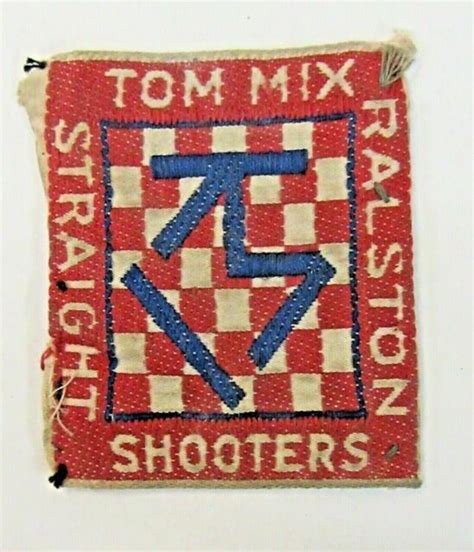 1933 Tom Mix Straight Shooter Cloth Arm Patch Ralston Cereal Radio