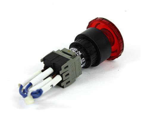 Fuji Electric Ah165 2vl Red Push Button Switch 24v