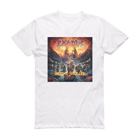 Exodus Blood In Blood Out Album Cover T Shirt White Album Cover T Shirts
