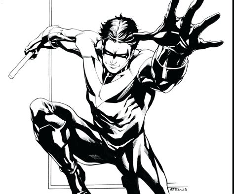 Nightwing Coloring Pages At Getdrawings Free Download