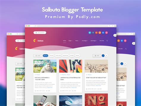 Salbuta Blogger Template Premium Free 2020 - Psdly