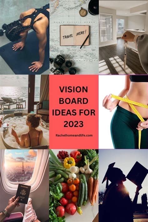 Vision Board Ideas For 2023 Such As A Woman Exercising A Travel Journal Woman Holding Keys To