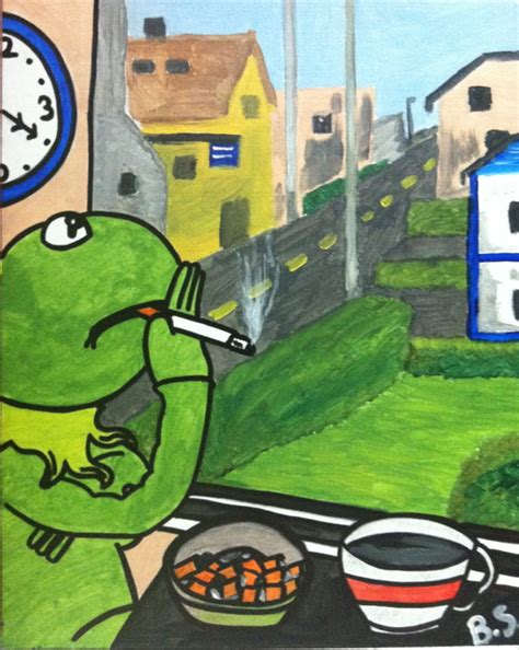 Kermit The Frog Smoking After A Hard Day By Sampson1721 On