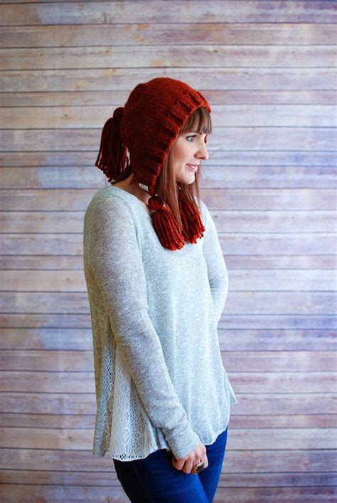 Nightingale Hood Knit Hat Made To Order Etsy Knitted Hood Knitted