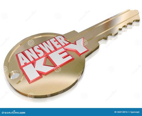 Answer Key Gold Unlocking Solution Solve Question Royalty Free Stock