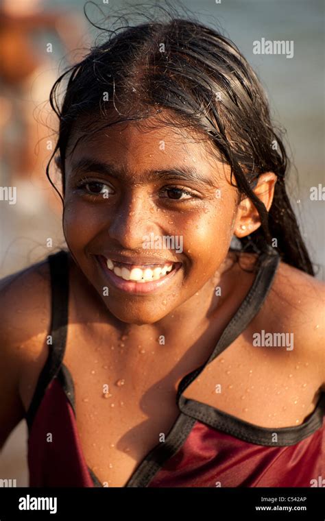 Young Girl From Mirissa Sri Lanka Stock Photo 37583694 Alamy