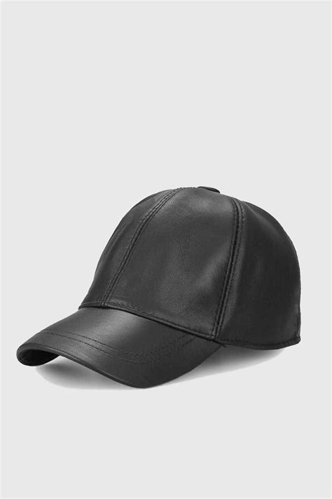 Genuine Leather Baseball Cap Adjustable Cap Handmade Leather Etsy