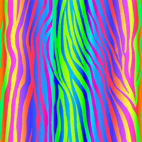 Neon Rainbow Zebra Stripes 12x12 Patterned Vinyl Sheet Icraftvinyl