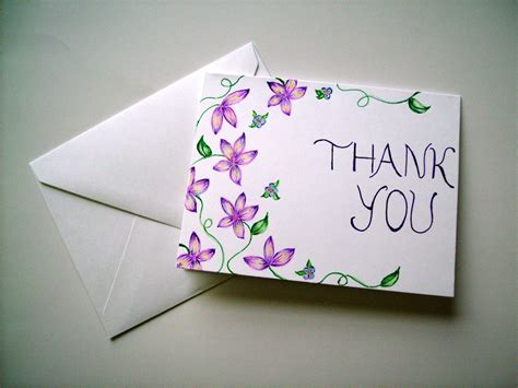 Easy Thank You Card Drawings Images And Photos Finder