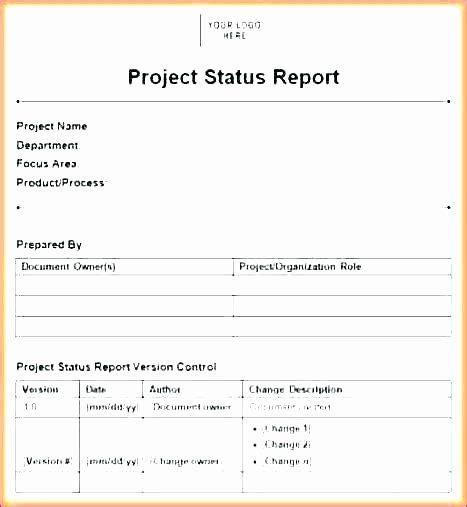 Weekly Status Report Template Word Unique Weekly Project Status Report