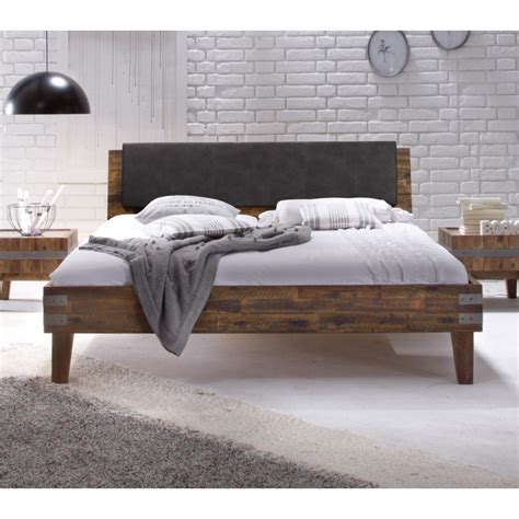 Vintage bett aus recycleholz modell 3. Hasena Factory Line Bett mit Kopfteil vintage brown 180x200 cm