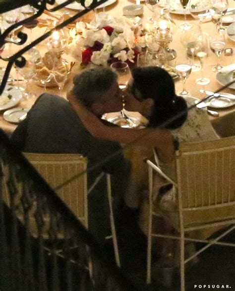 George Clooney And Amal Alamuddin Kissing In Italy Popsugar Celebrity