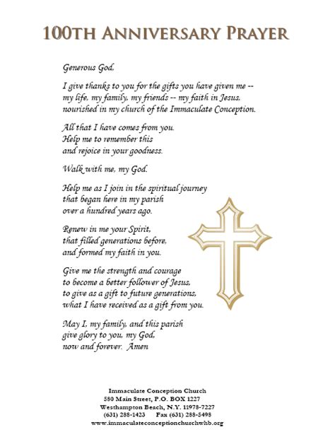 Church Anniversary Poems