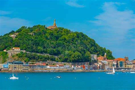 Monte Urgull At Spanish Town San Sebastian Stock Image Image Of