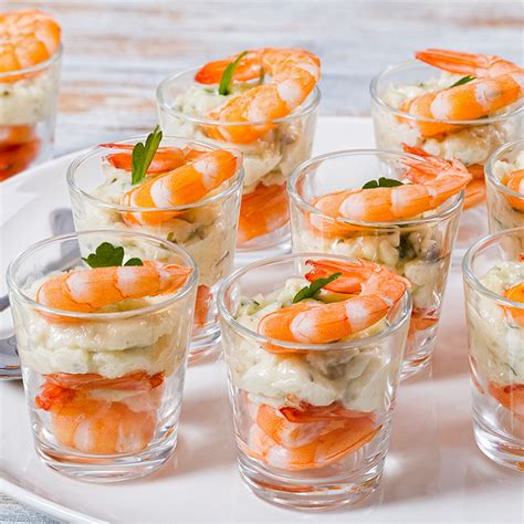 Recette Verrines de crevettes à la mousse de concombre