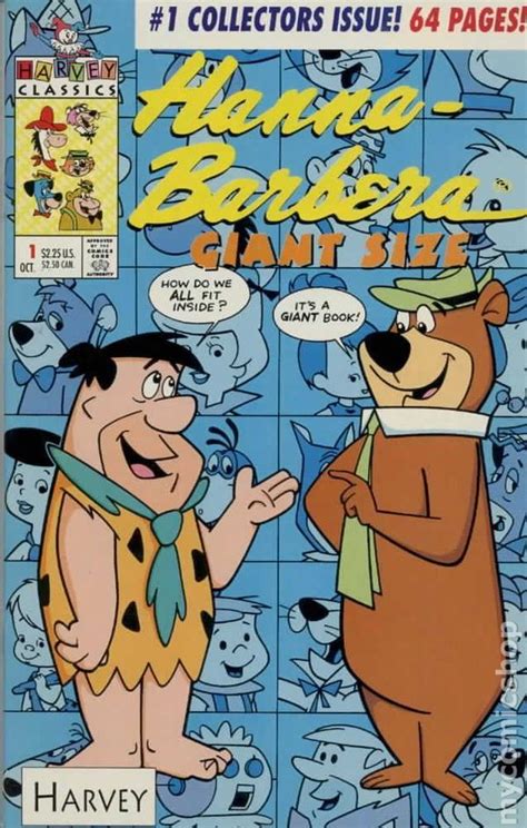 Hanna Barbera Giant Size 1992 1 Yogi Bear Fred Flintstone The Flintstones Comic Book Cover