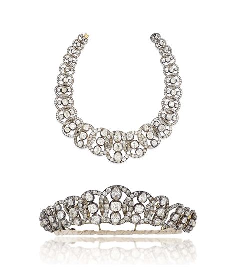 A Magnificent Mid 19th Century Diamond Tiara Necklace Christies