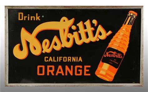 Tin Nesbitts Orange Soda Sign