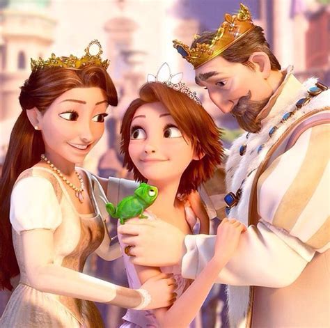 Rapunzel With Her Parents In Tangled Rapunzel Disney Disney