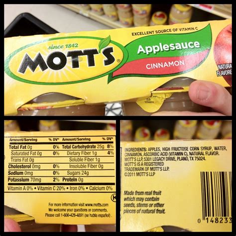 Applesauce Nutrition Facts Label Nutrition Ftempo