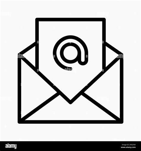 Mail Message Icon Vector Envelope Symbol Unread Message Sign Stock